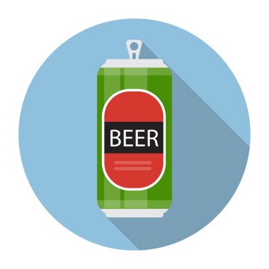 Modern düz stil ikonu beyaz bira şişe şablonu. Materia