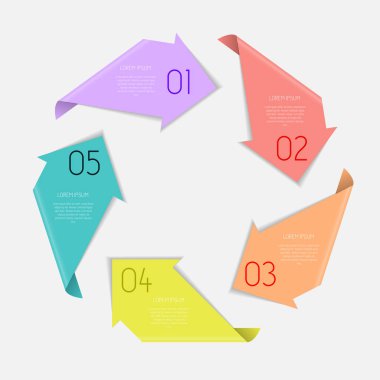 İş Vektörü İllüstrasyonu için Infographic Şablonları