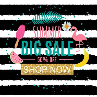 Yaz Satılık soyut Banner arka plan vektör çizim