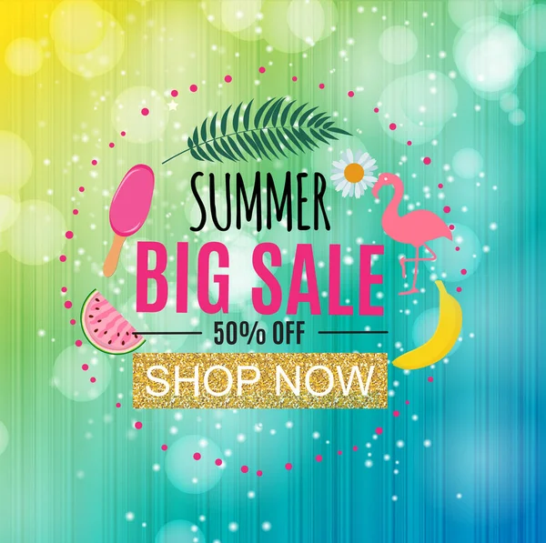 Yaz Satılık soyut Banner arka plan vektör çizim