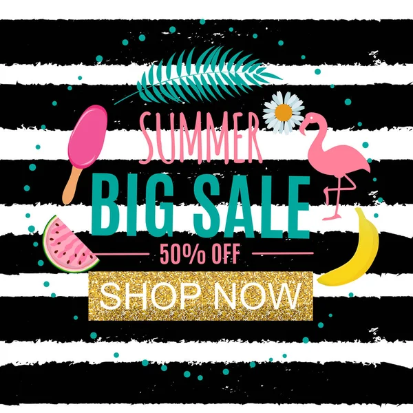 Yaz Satılık soyut Banner arka plan vektör çizim