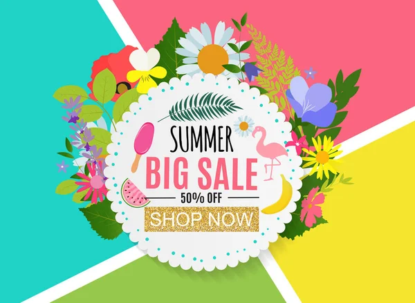 Yaz Satılık soyut Banner arka plan vektör çizim