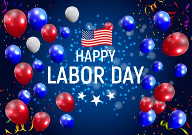 İşçi Bayramı ABD Poster arka planda. Vektör çizim