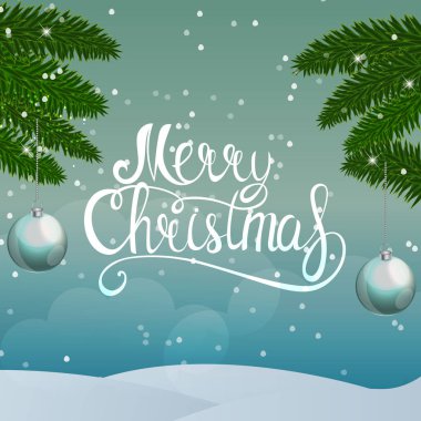 Merry Christmas ve yeni yıl arka plan. Vektör çizim