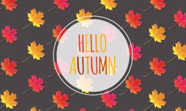 parlak sonbahar doğal arka planda kalıyor. vektör çizim