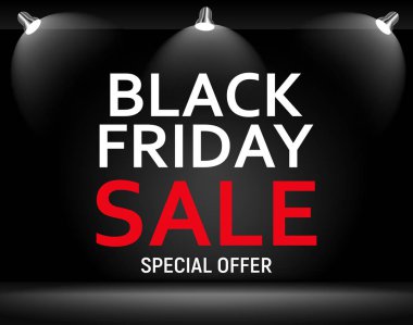 Kara Cuma Sancak Şablonu. vektör illüstrasyonu