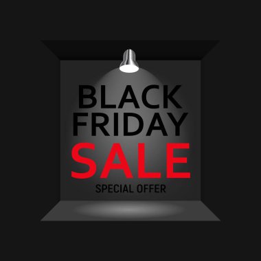 Kara Cuma Sancak Şablonu. vektör illüstrasyonu