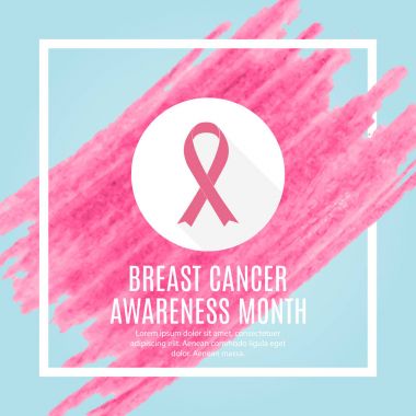 Göğüs kanseri farkındalığı ayı pembe kurdele vektör illüstrasyonu