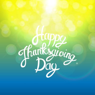 Mutlu Şükran günü arka plan parlak sonbahar doğal bırakır. Vektör çizim