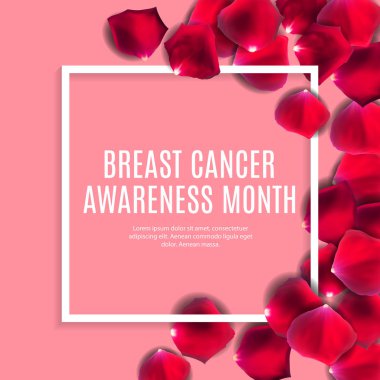 Göğüs kanseri farkındalığı ayı pembe kurdele vektör illüstrasyonu