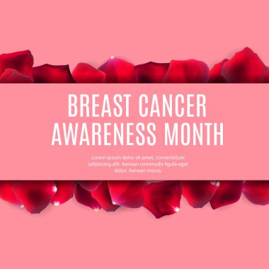 Göğüs kanseri farkındalığı ayı pembe kurdele vektör illüstrasyonu