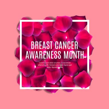 Göğüs kanseri farkındalığı ayı pembe kurdele vektör illüstrasyonu