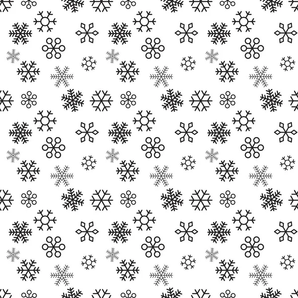 Beyaz arka plan üzerinde Noel kar taneleri. Seamless modeli. Vektör çizim.