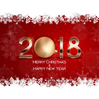 Soyut güzellik Noel ve 2018 yeni yıl arka plan. Vektör çizim