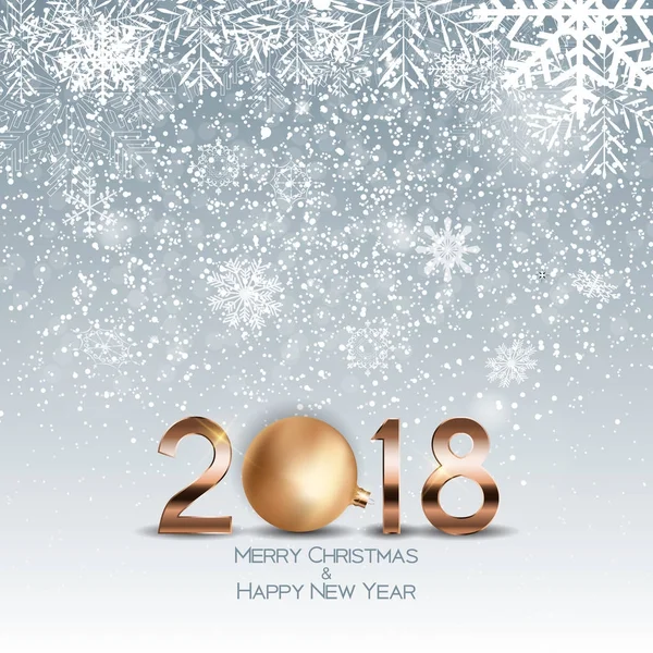 2018 yeni yıl Noel topu arka plan. Vektör çizim