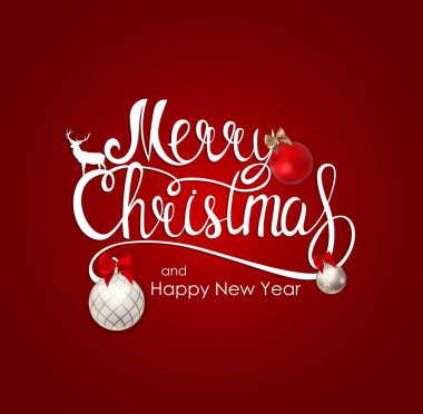 Merry Christmas ve yeni yıl arka plan. Vektör çizim