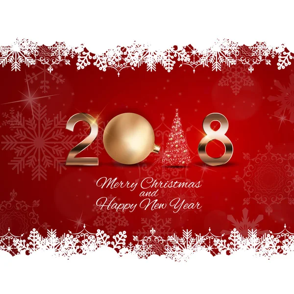 2018 yeni yıl Noel topu arka plan. Vektör çizim