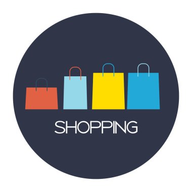 Alışveriş torbası tasarım arka plan. Vektör çizim