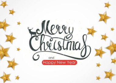 Merry Christmas ve yeni yıl arka plan. Vektör çizim
