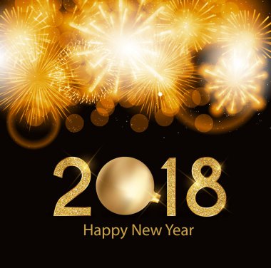 Soyut güzellik Noel ve 2018 yeni yıl arka plan. Vektör çizim