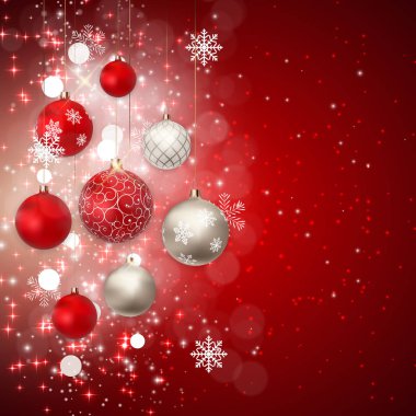 Merry Christmas ve yeni yıl arka plan. Vektör çizim
