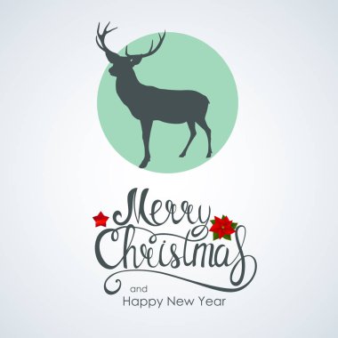 Merry Christmas ve yeni yıl arka plan. Vektör çizim