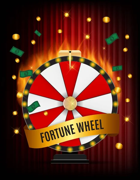 Çarkıfelek, metin için yer ile şanslı simgesi. Vektör çizim