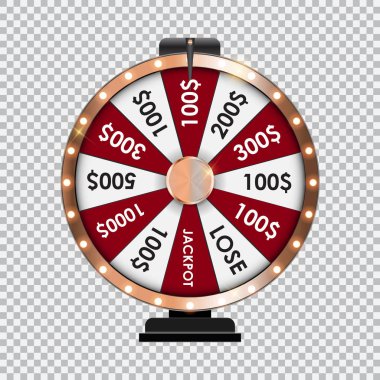 Çarkıfelek, metin için yer ile şanslı simgesi. Vektör çizim