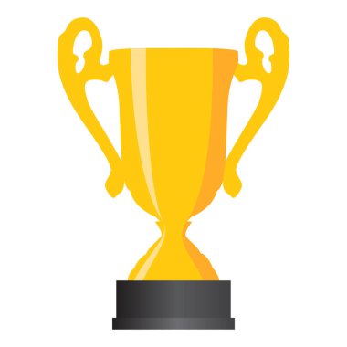 Beyaz zemin üzerine Altın Kupası şampiyonluğu. Vektör çizim.