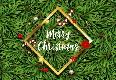 Merry Christmas ve yeni yıl arka plan. Vektör çizim