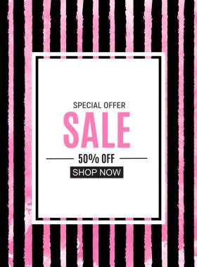 Soyut tasarımlar satışı büyük başlığı çerçeve ile. Vektör çizim