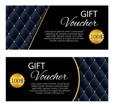 Lüks üyeler, senin iş vektör çizim için hediye kartı şablonu