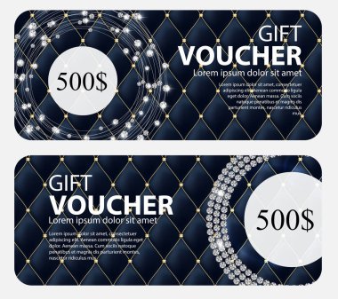 Lüks üyeler, senin iş vektör çizim için hediye kartı şablonu