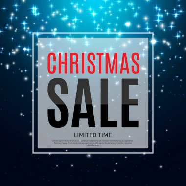 Noel ve yeni yıl satış arka plan, indirim kupon şablonu. Vektör çizim