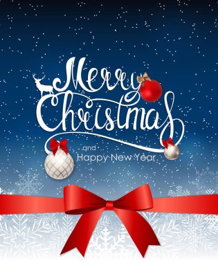 Merry Christmas ve yeni yıl arka plan. Vektör çizim