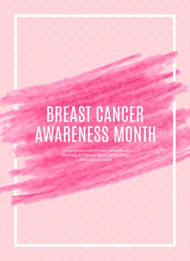 Göğüs kanseri farkındalığı ayı pembe kurdele vektör illüstrasyonu