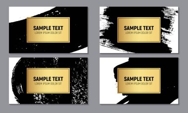 Soyut boya ışıltılı kartvizit şablon arka plan dokulu. Vektör çizim