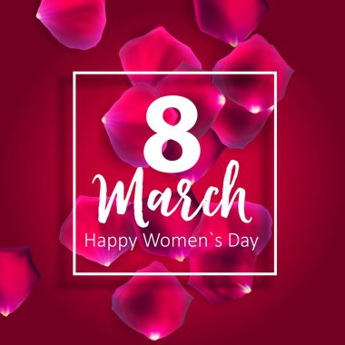 Bayan gün tebrik kartı 8 Mart vektör çizim