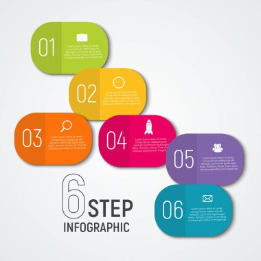 İş Vektörü İllüstrasyonu için Infographic Şablonları.