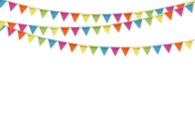 Bayrak Vektörü İllüstrasyonlu Parti Arkaplanı