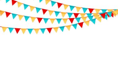 Bayrak Vektörü İllüstrasyonlu Parti Arkaplanı