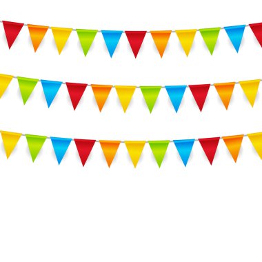 Bayrak Vektörü İllüstrasyonlu Parti Arkaplanı