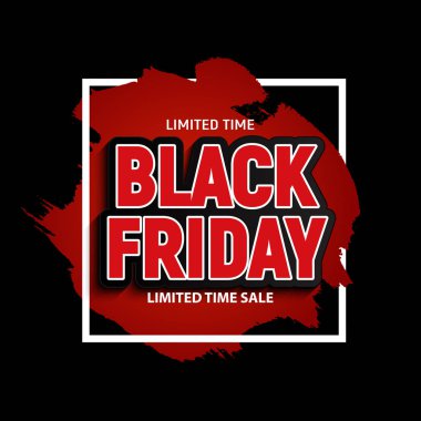 Kara Cuma Sancak Şablonu. vektör illüstrasyonu