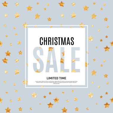 Noel ve yeni yıl satış arka plan, indirim kupon şablonu. Vektör çizim