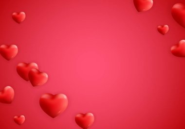 Sevgililer Günü Aşk ve Duygular Arka Plan Tasarımı. Vektör çizimi