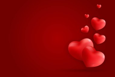 Sevgililer Günü Aşk ve Duygular Arka Plan Tasarımı. Vektör illu