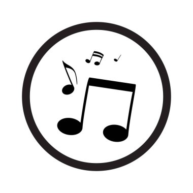 Müzikal not simgesi. Vektör İllüstrasyonu. Bölüm 10