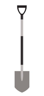 Kürek ikonu, beyaz arka plan. Vektör Illustration EPS10