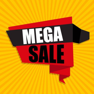 Soyut mega satış poster. Vektör çizim Eps10