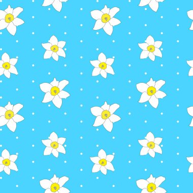 Soyut Bahar Çiçeği Kusursuz Desenli Arkaplan. Vektör Illustration EPS10